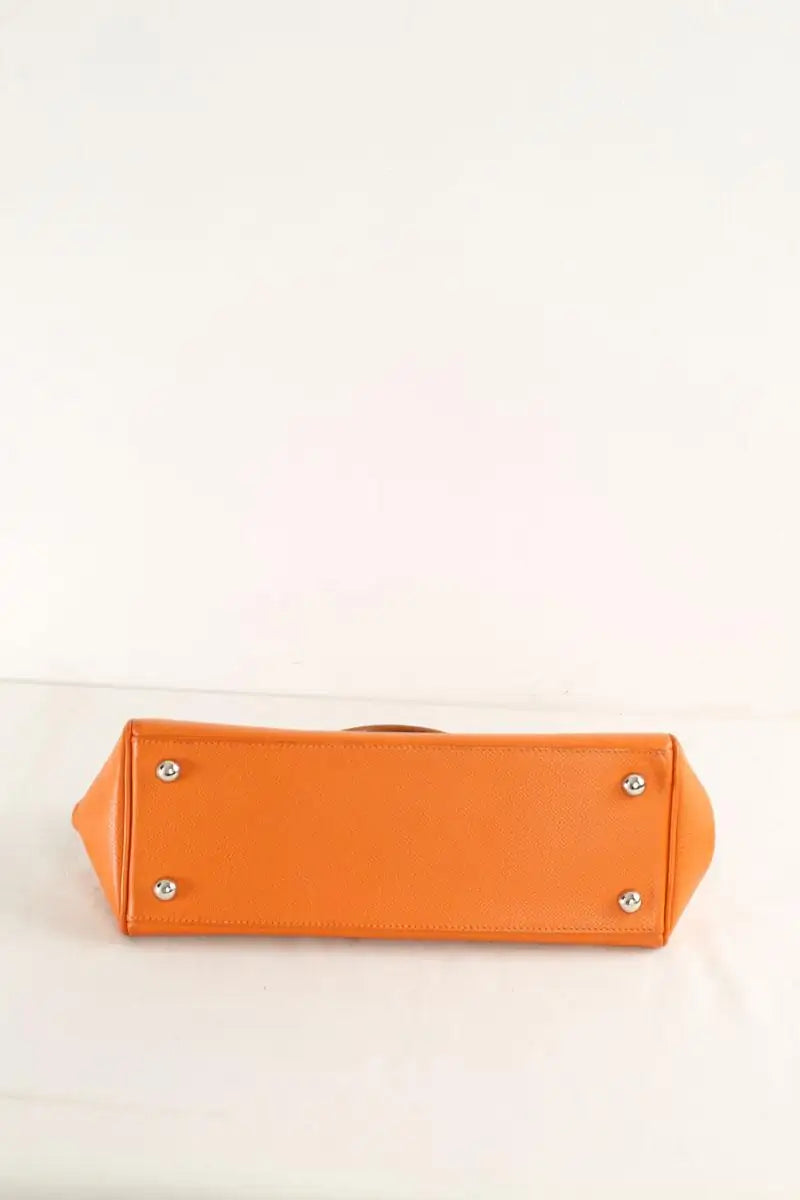 Sac à main Hermès Paris-Bombay Orange en Cuir