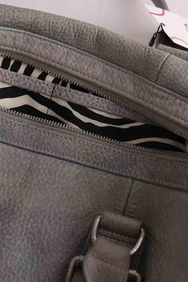 Sac à main Longchamp Gris en Cuir