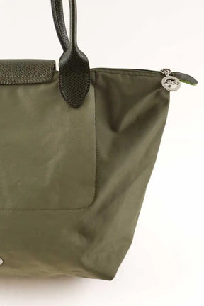 Sac à main Longchamp Kaki en Tissu