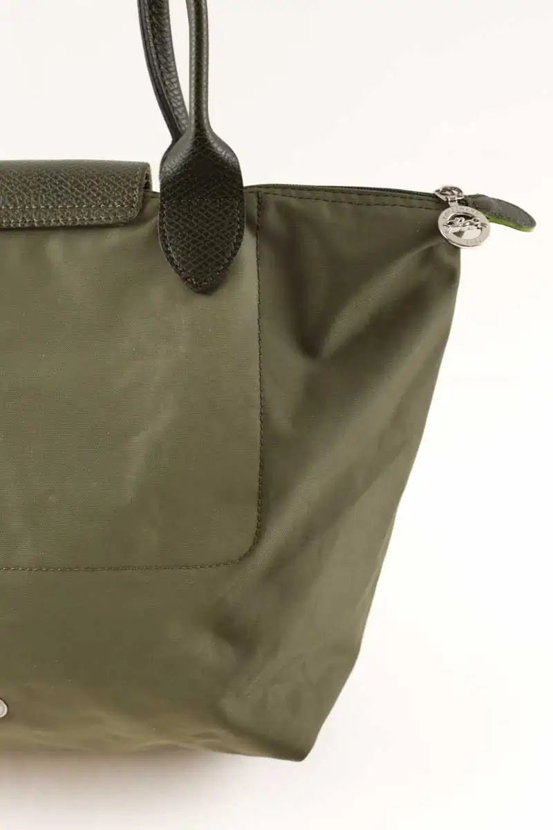 Sac à main Longchamp Kaki en Tissu