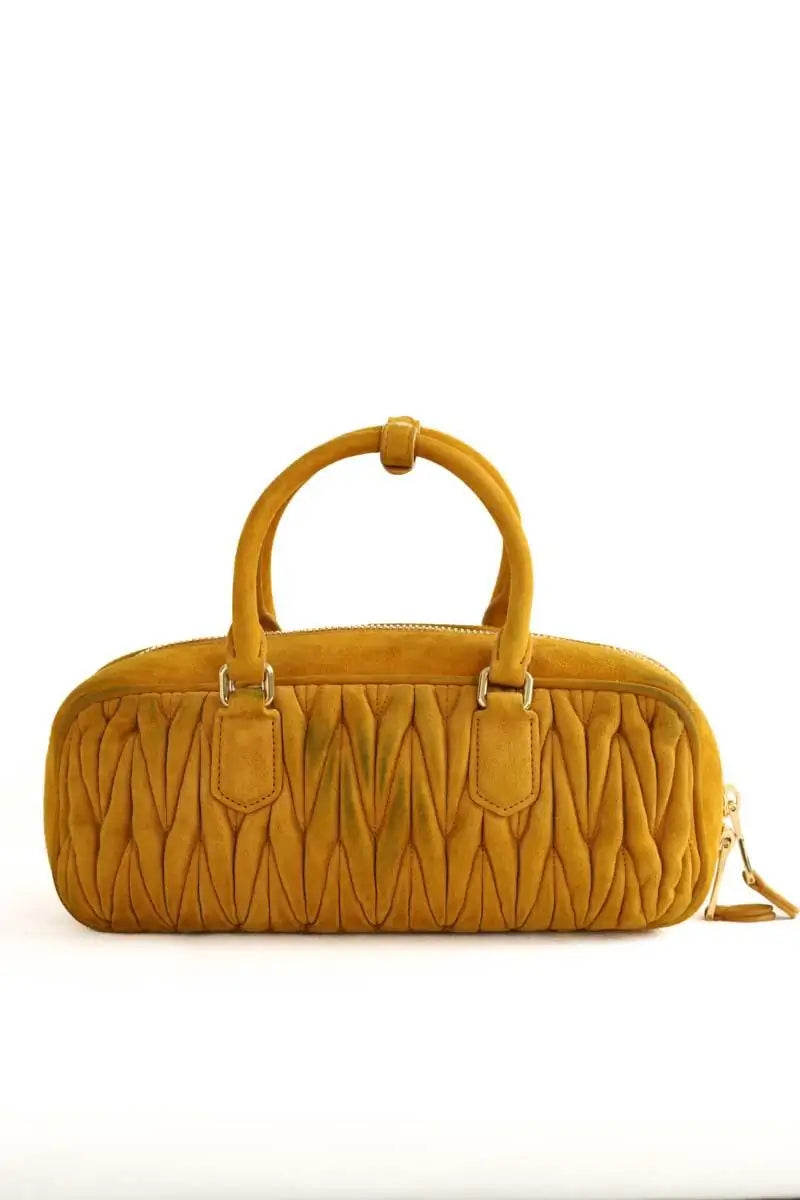 Sac à main Miu Miu Arcadie Camel en Daim