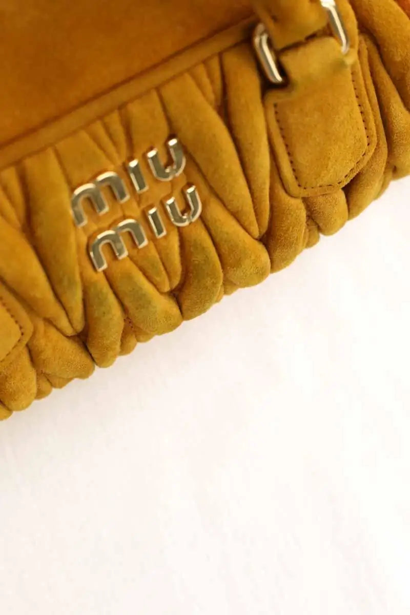Sac à main Miu Miu Arcadie Camel en Daim