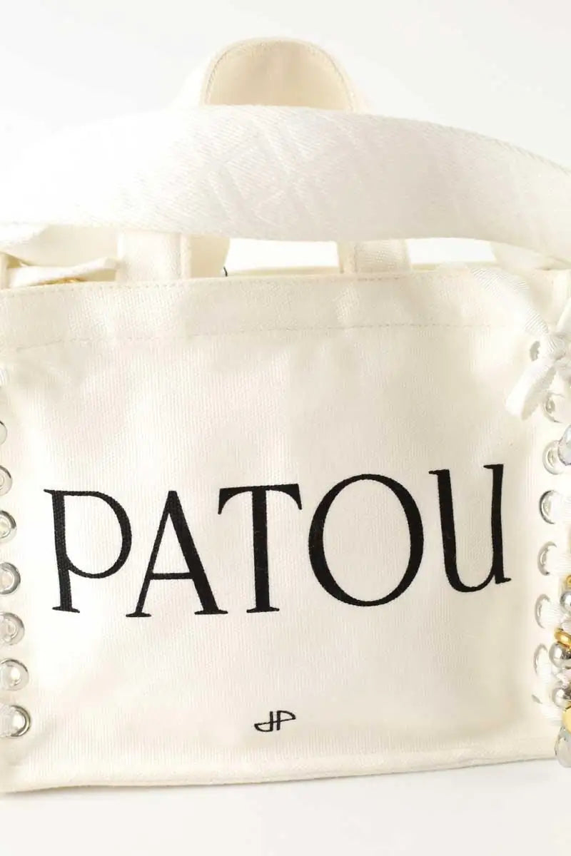 Sac à main Patou Blanc en Tissu