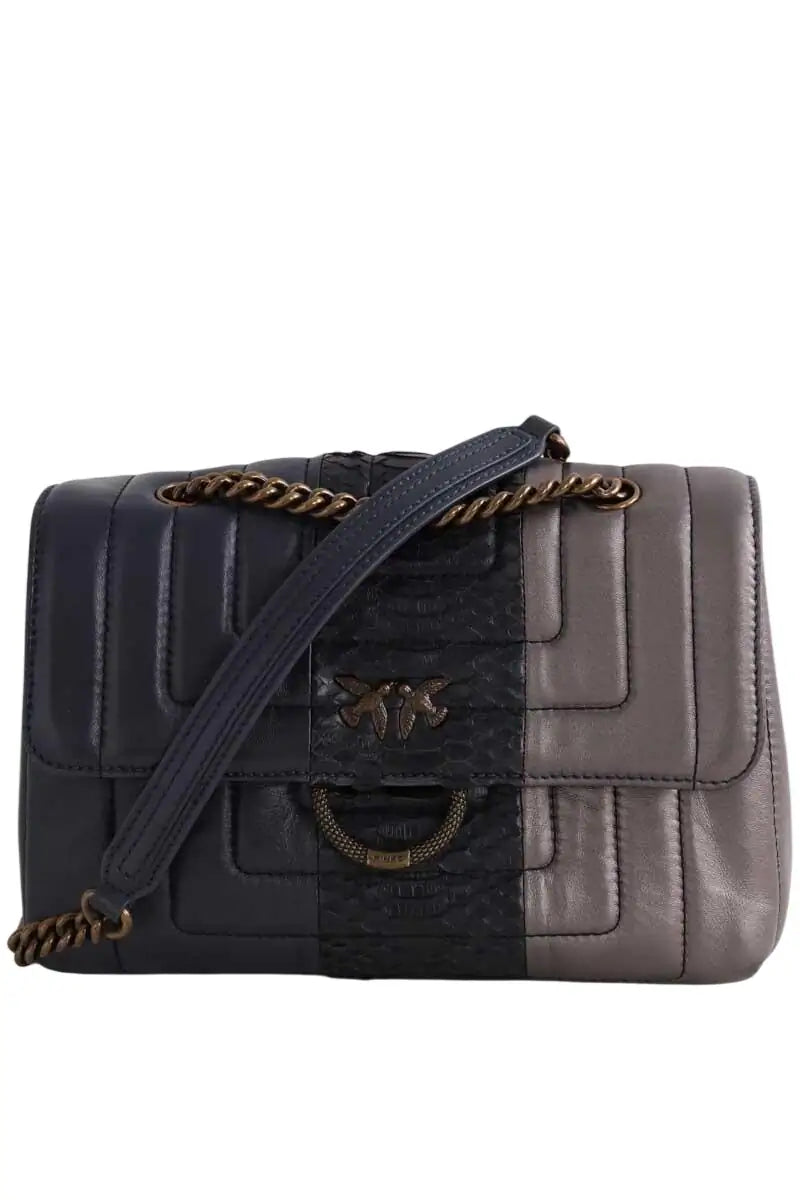 Sac à main Pinko Gris en Cuir - Seconde Main