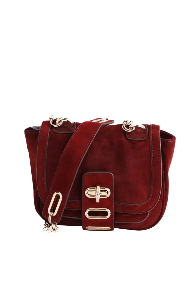 Sac à main Tila March Bordeaux en Daim - Seconde Main