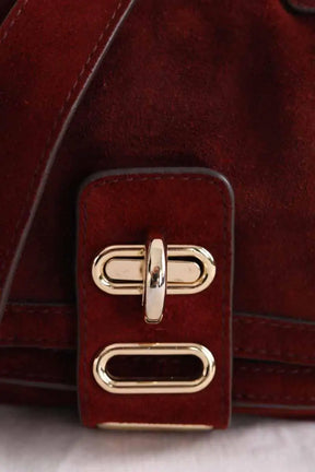 Sac à main Tila March Bordeaux en Daim