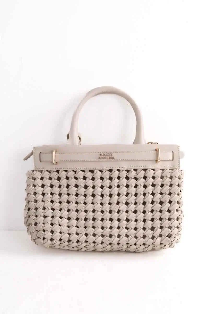 Sac à main Tommy Hilfiger American Icon Ecru en Cuir
