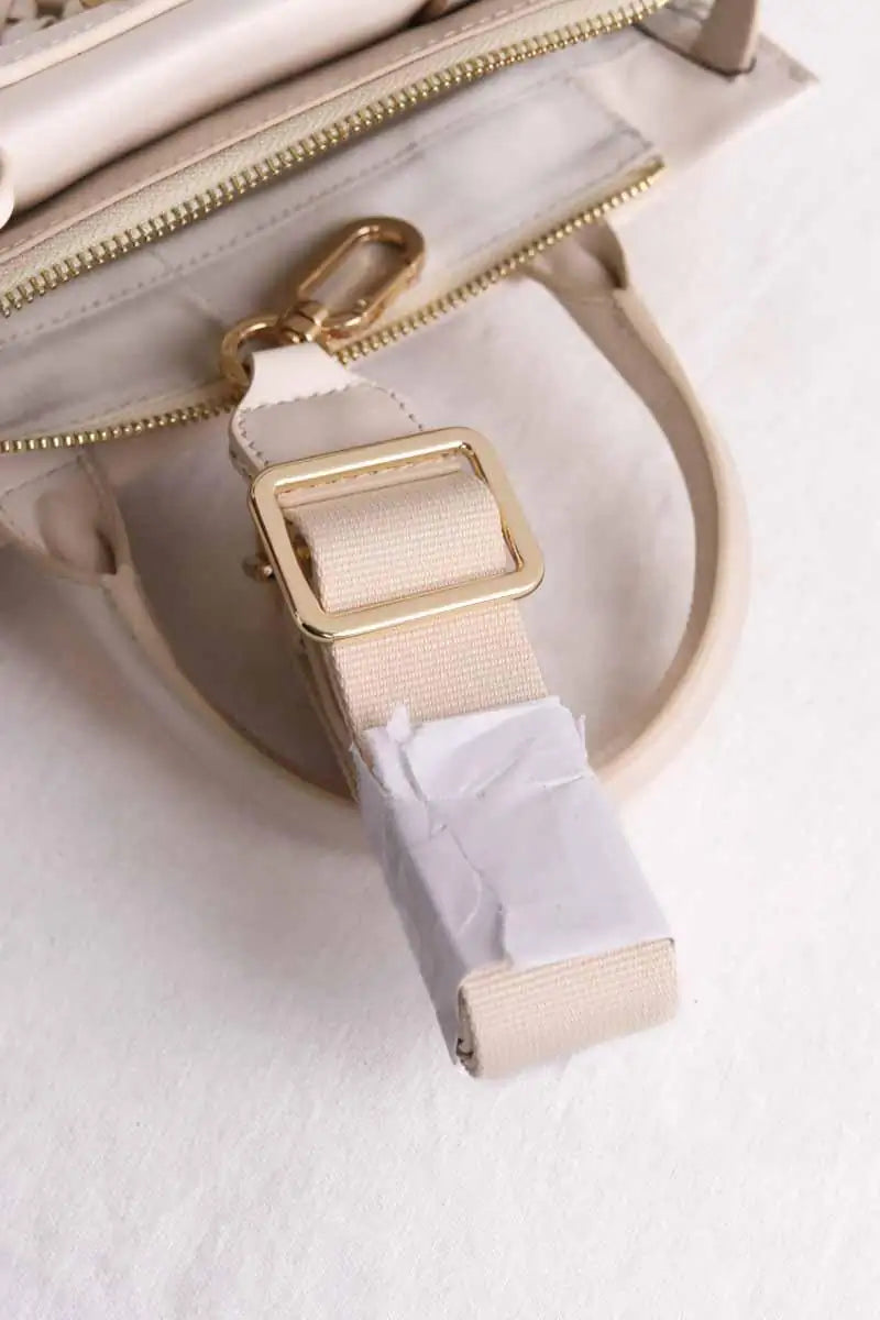 Sac à main Tommy Hilfiger American Icon Ecru en Cuir