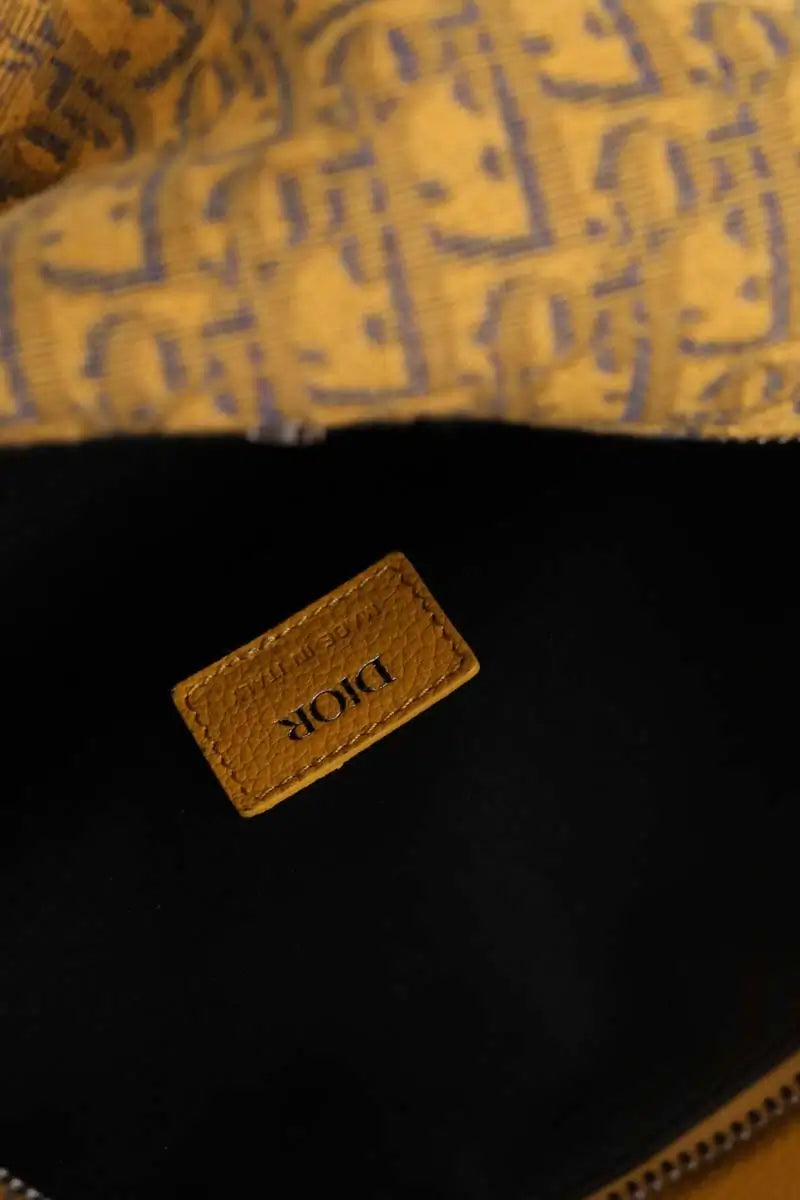 Sac banane Dior Lingot 22 Jaune en Tissu