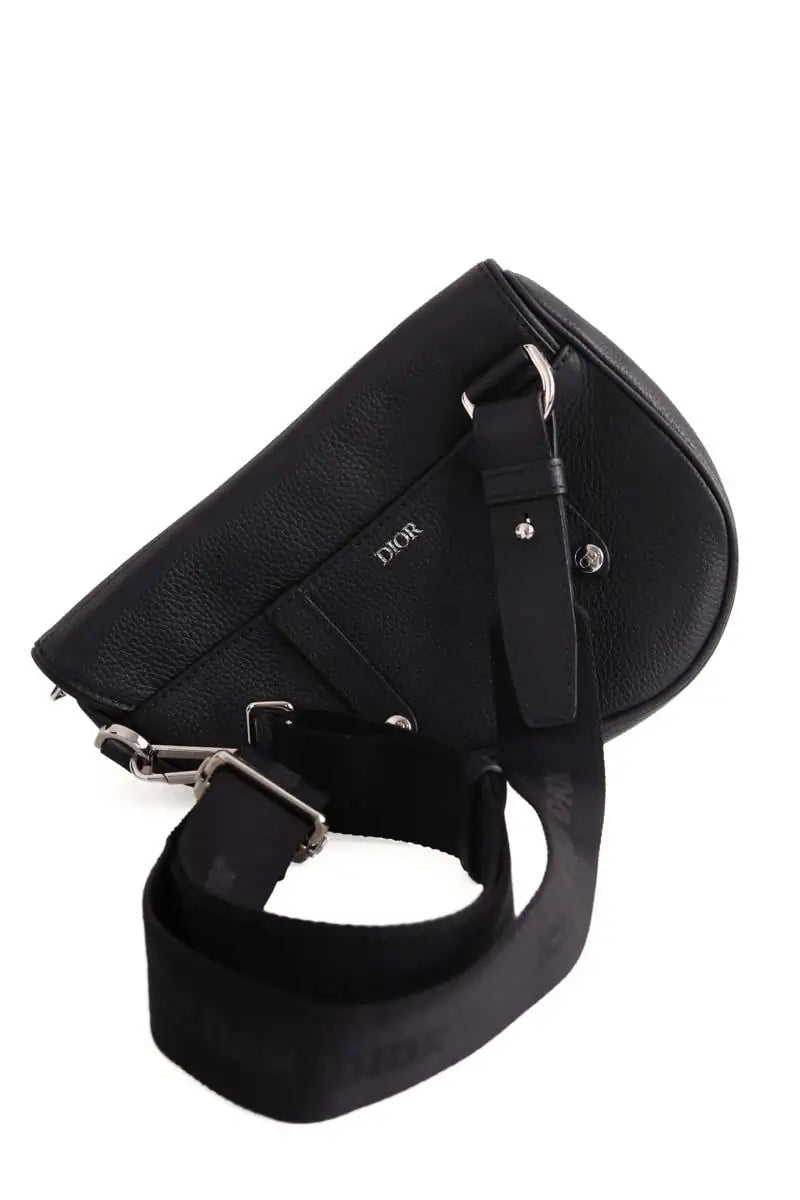 Sac banane Dior saddle homme Noir en Cuir