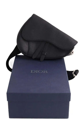 Sac banane Dior saddle homme Noir en Cuir
