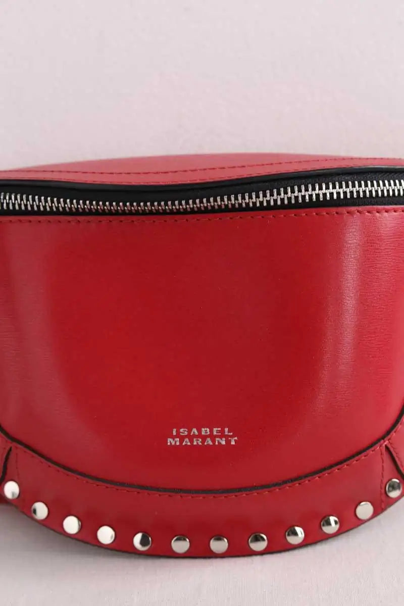 Sac banane Isabel Marant Scano Rouge en Cuir