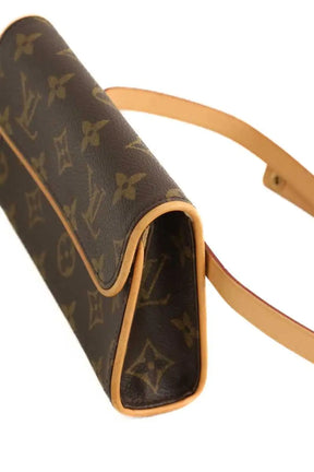 Sac banane Louis Vuitton Pochette banane Florentine Marron en Cuir