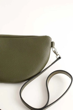 Sac banane Maison Laffargue Alaia Kaki en Cuir