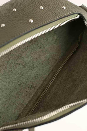 Sac banane Maison Laffargue Alaia Kaki en Cuir