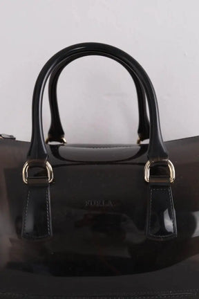 Sac bowling Furla Candy Noir en Tissu