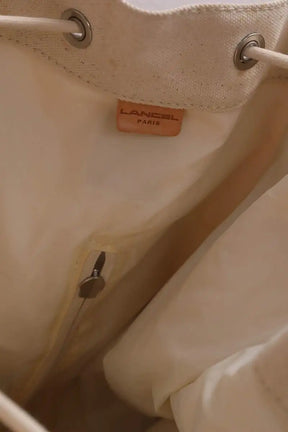 Sac de voyage Lancel Ecru en Tissu