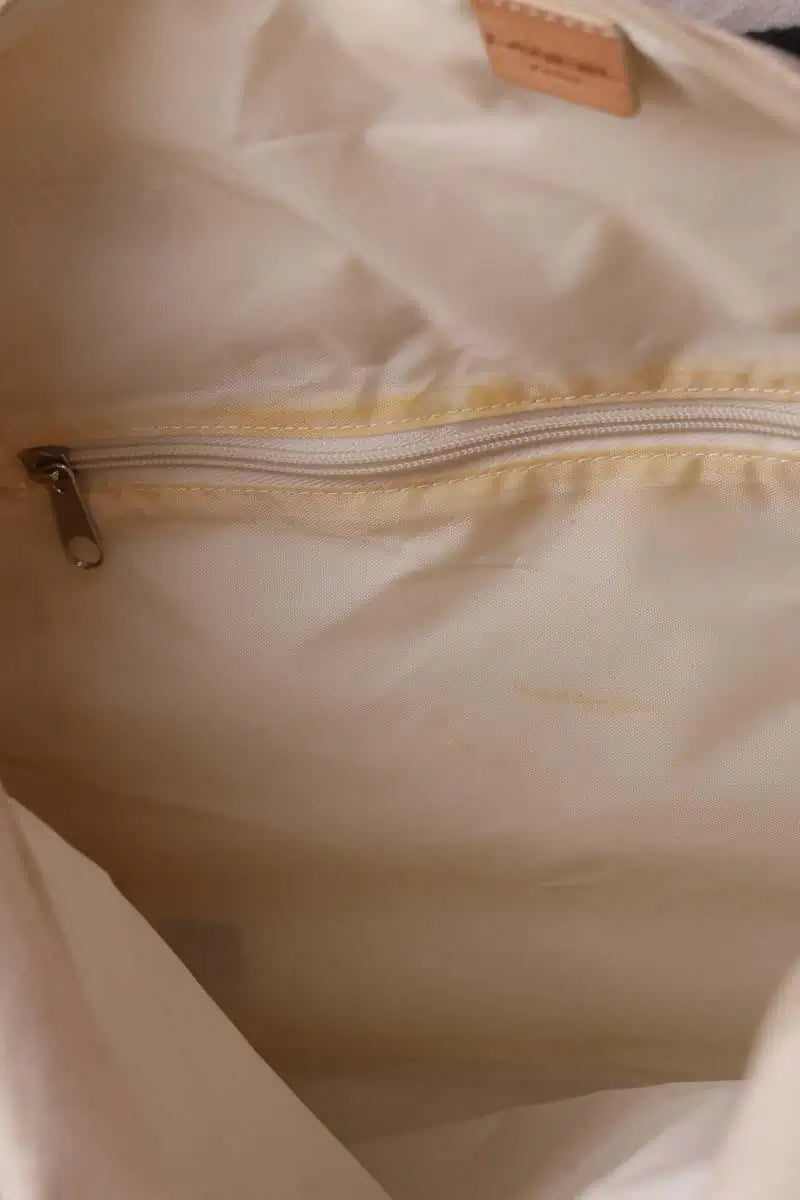 Sac de voyage Lancel Ecru en Tissu