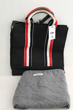 Sac de week-end Thom Browne Trimmed canvas tote bag Noir en Cuir