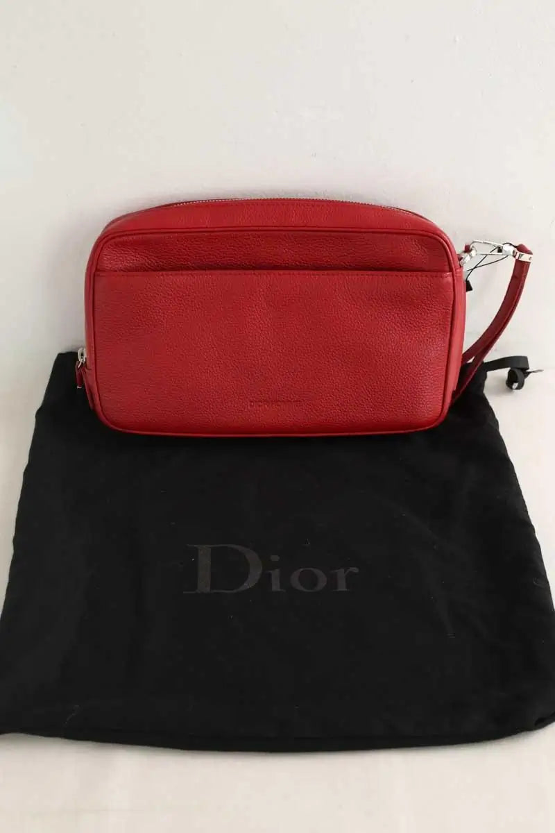 Sac Dior Rouge en Cuir