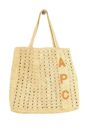 Sac porté épaule APC June Beige en Osier - Seconde Main
