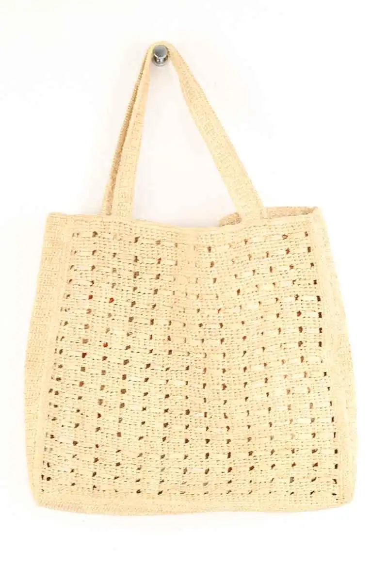 Sac porté épaule APC June Beige en Osier