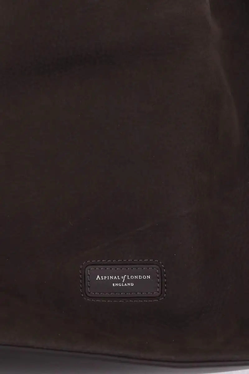 Sac porté épaule Aspinal of London Kaki en Daim