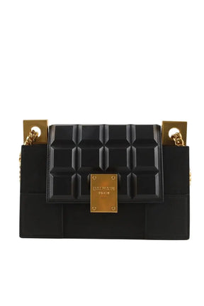 Sac porté épaule Balmain Chocolate 23 shoulder bag Noir en Cuir - Seconde Main