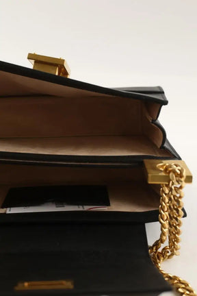 Sac porté épaule Balmain Chocolate 23 shoulder bag Noir en Cuir