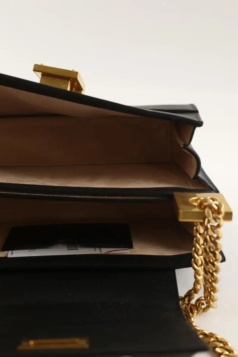 Sac porté épaule Balmain Chocolate 23 shoulder bag Noir en Cuir