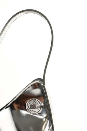 Sac porté épaule Casablanca Raver Argent en Cuir verni