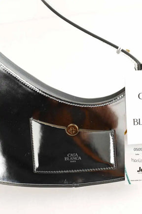 Sac porté épaule Casablanca Raver Argent en Cuir verni