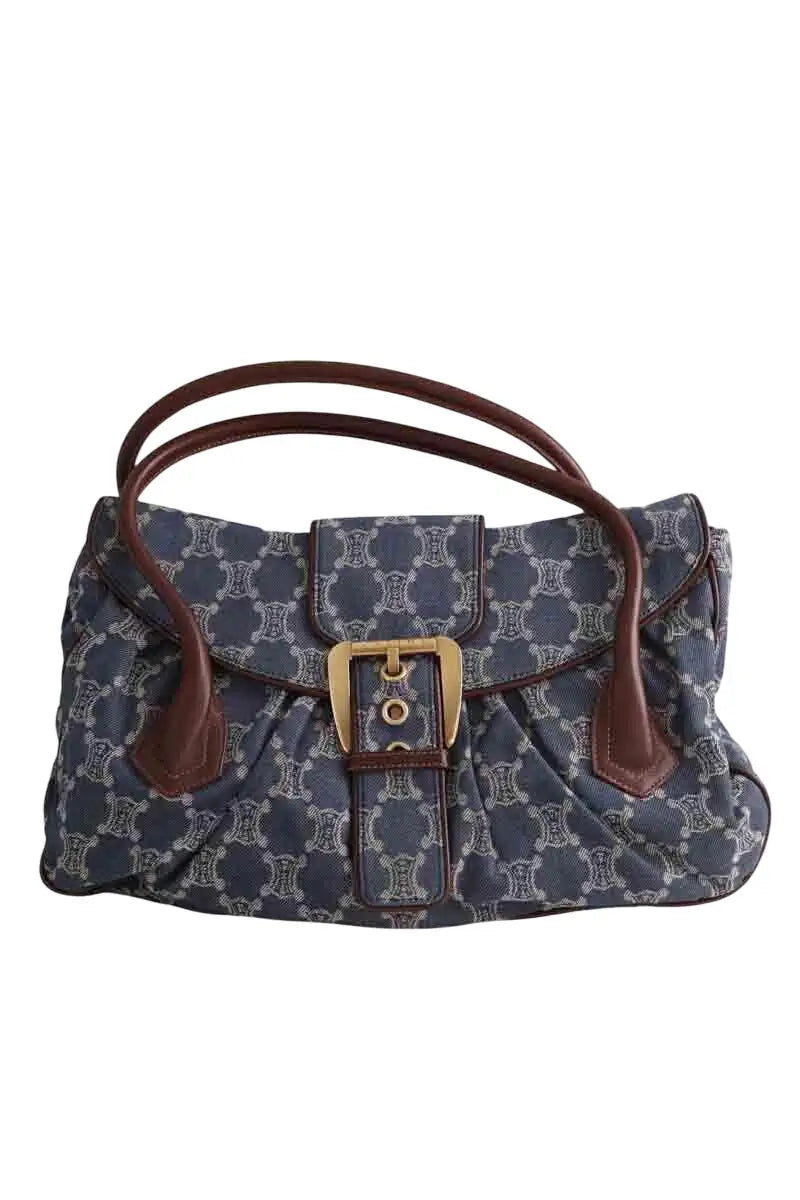 Sac porté épaule Celine Bleu en Coton - Seconde Main
