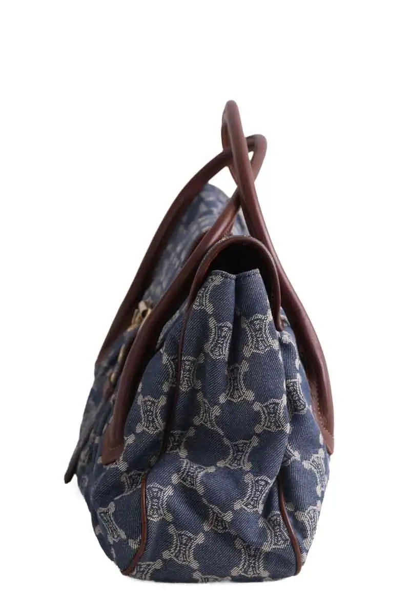 Sac porté épaule Celine Bleu en Coton