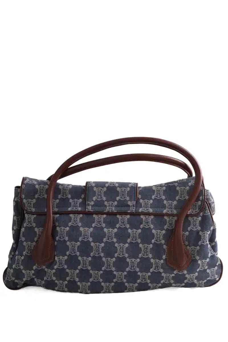 Sac porté épaule Celine Bleu en Coton