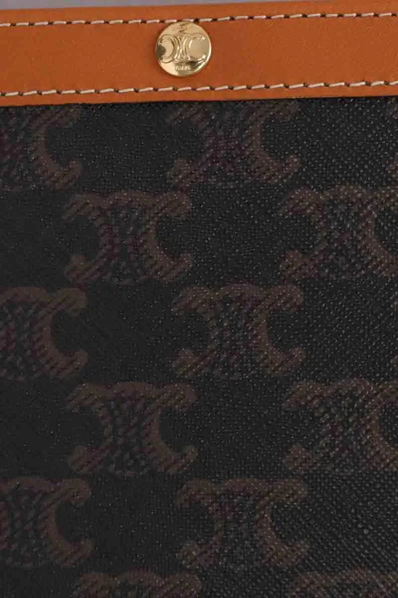 Sac porté épaule Celine Grand Flat Shopper Marron en Cuir