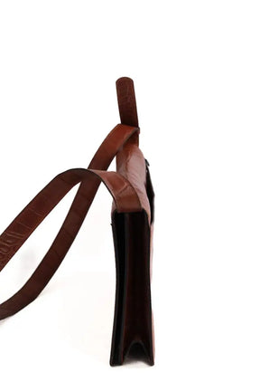 Sac porté épaule Celine Marron en Cuirs exotiques