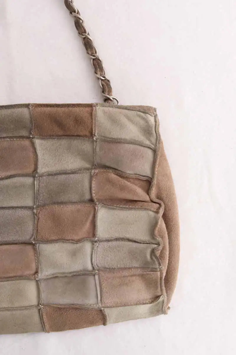 Sac porté épaule Chanel 2.55 Beige en Daim