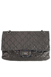 Sac porté épaule Chanel 2.55 Gris en Cuir - Seconde Main