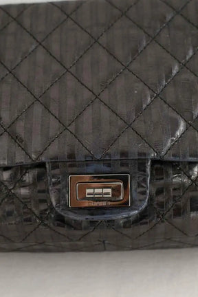 Sac porté épaule Chanel 2.55 Gris en Cuir