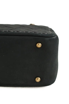 Sac porté épaule Chanel Stitched camera bag Graublau Noir en Cuir