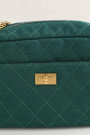Sac porté épaule Chanel Vert en Coton