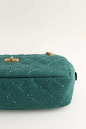 Sac porté épaule Chanel Vert en Coton