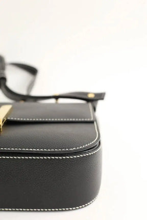 Sac porté épaule Demellier London Anthracite en Cuir