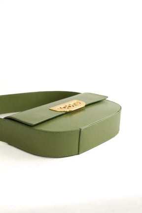 Sac porté épaule Destree Martin Vert en Cuir