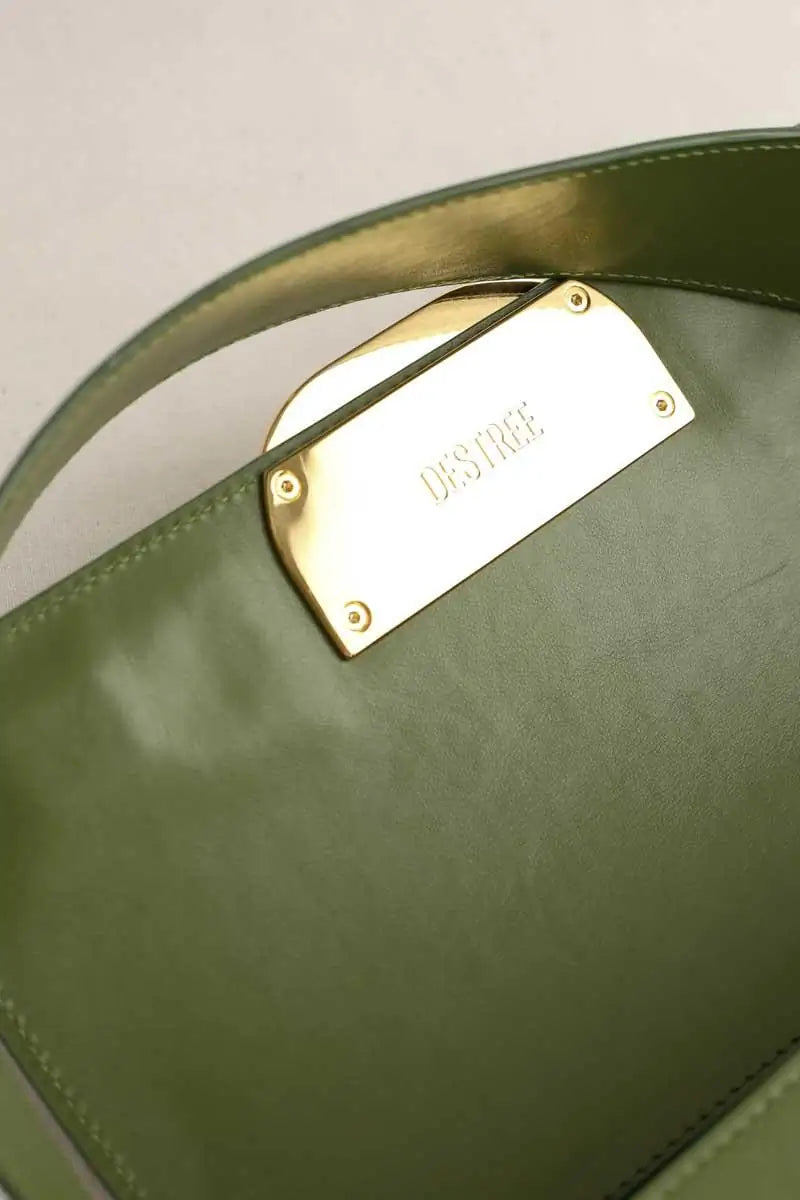 Sac porté épaule Destree Martin Vert en Cuir