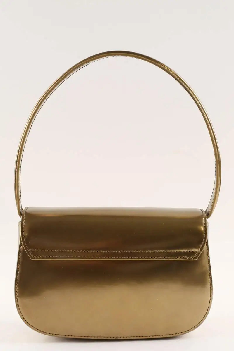 Sac porté épaule Diesel 1DR Doré en Cuir verni