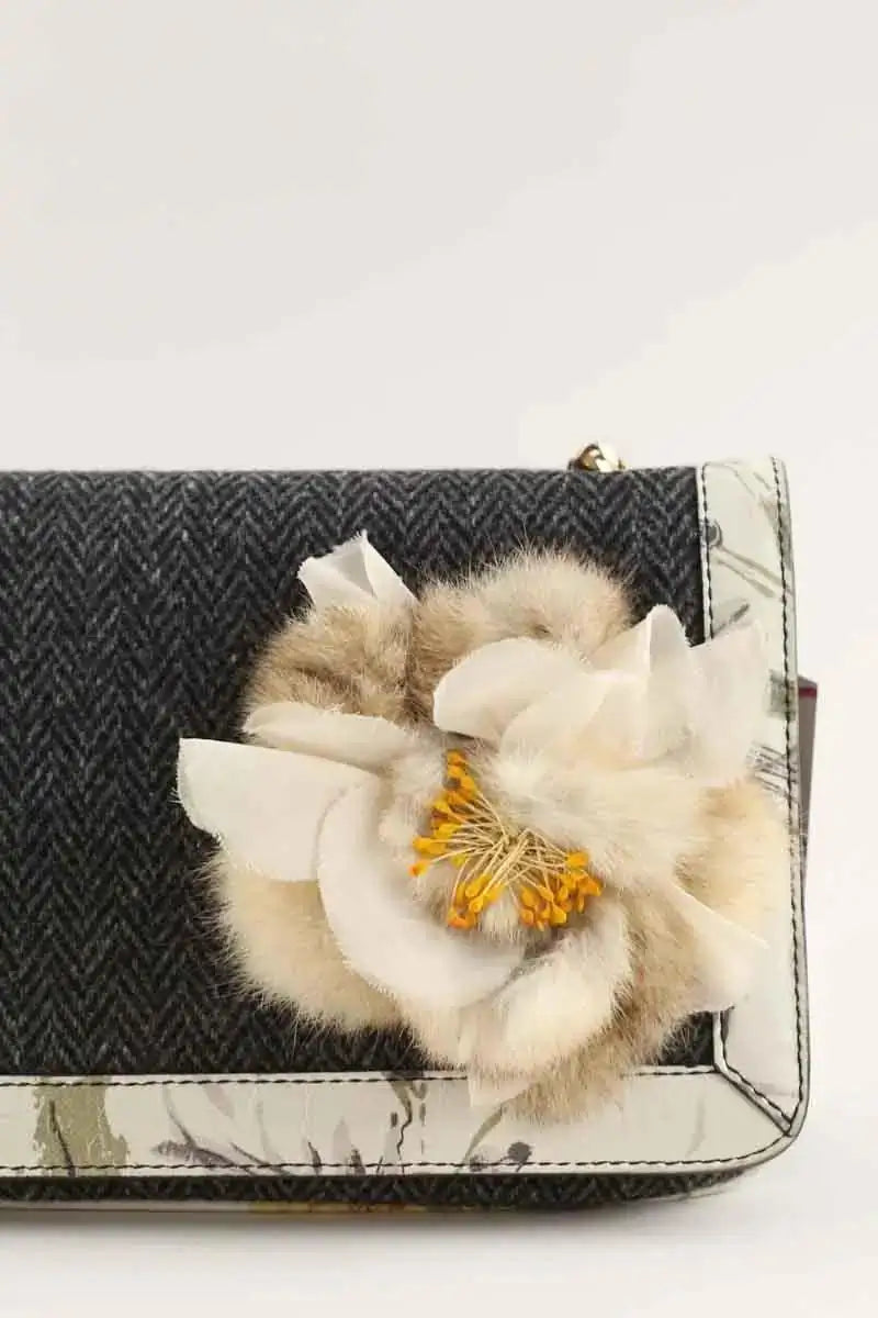Sac porté épaule Dolce & Gabbana Anthracite en Tissu