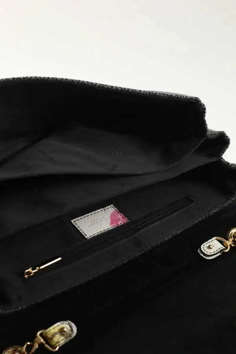 Sac porté épaule Dolce & Gabbana Anthracite en Tissu