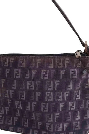 Sac porté épaule Fendi Anthracite en Tissu